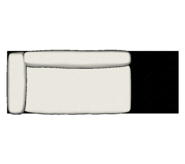 Modulo Sofa Platô Com 01 Braço Esq Com Extensor 45Cm - 2,67 X 0,92 X 0,72H