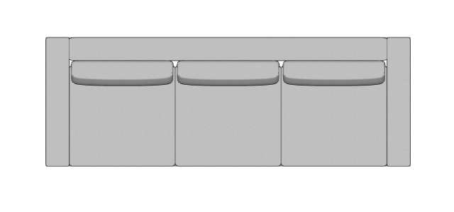Módulo Sofá Valby 3 Lugares Com 2 Braço Estofado Largo - 3,92 X 1,39 X 0,70H