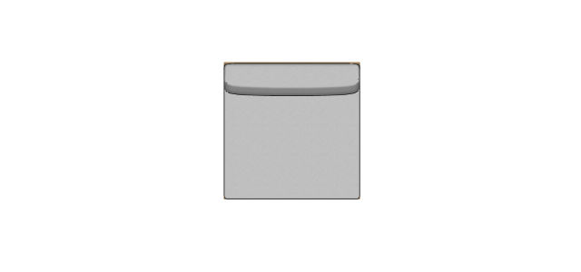 Módulo Sofá Valby Sem Braço Chapa - 1,14 X 1,15 X 0,70H